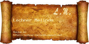 Lechner Melinda névjegykártya