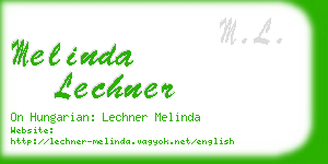 melinda lechner business card